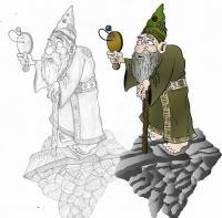 Concept-Wizard - Graphiteillustrator Drawings - By Tyler Criswell, Cartoon Drawing Artist