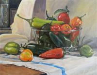 Texas Peppers - Oil Paintings - By Matthew Thornburg, Realism Painting Artist