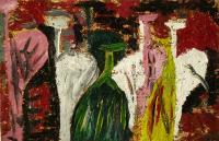 Still Life With Bottles - Beresta Paintings - By Ket Gun, Still Life Painting Artist