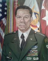 A Young Colin Powell - Oil On Canvas Paintings - By Stephen Pullen, Realism Painting Artist