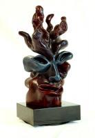 Moulin Rouge - Bronze  Patina Sculptures - By Orna Ackerman, Modern Sculpture Artist