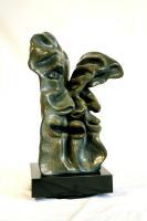 Third Thought - Bronze  Patina Sculptures - By Orna Ackerman, Modern Sculpture Artist