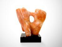 Orange - Marble Alabaster Sculptures - By Orna Ackerman, Abstract Sculpture Artist