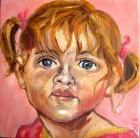 Portrait Of A Young Girl - Oil On Canvas Paintings - By Tomisha Lovely-Allen, Realism Painting Artist