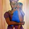 Mother And Child II - Oil On Canvas Paintings - By Tomisha Lovely-Allen, Realism Painting Artist