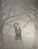 Self1 - Pencil Drawings - By Erin Hissong, Expressionistic Drawing Artist