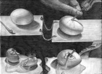 Four Stages - Pencil Paintings - By Erin Hissong, Surrealism Painting Artist